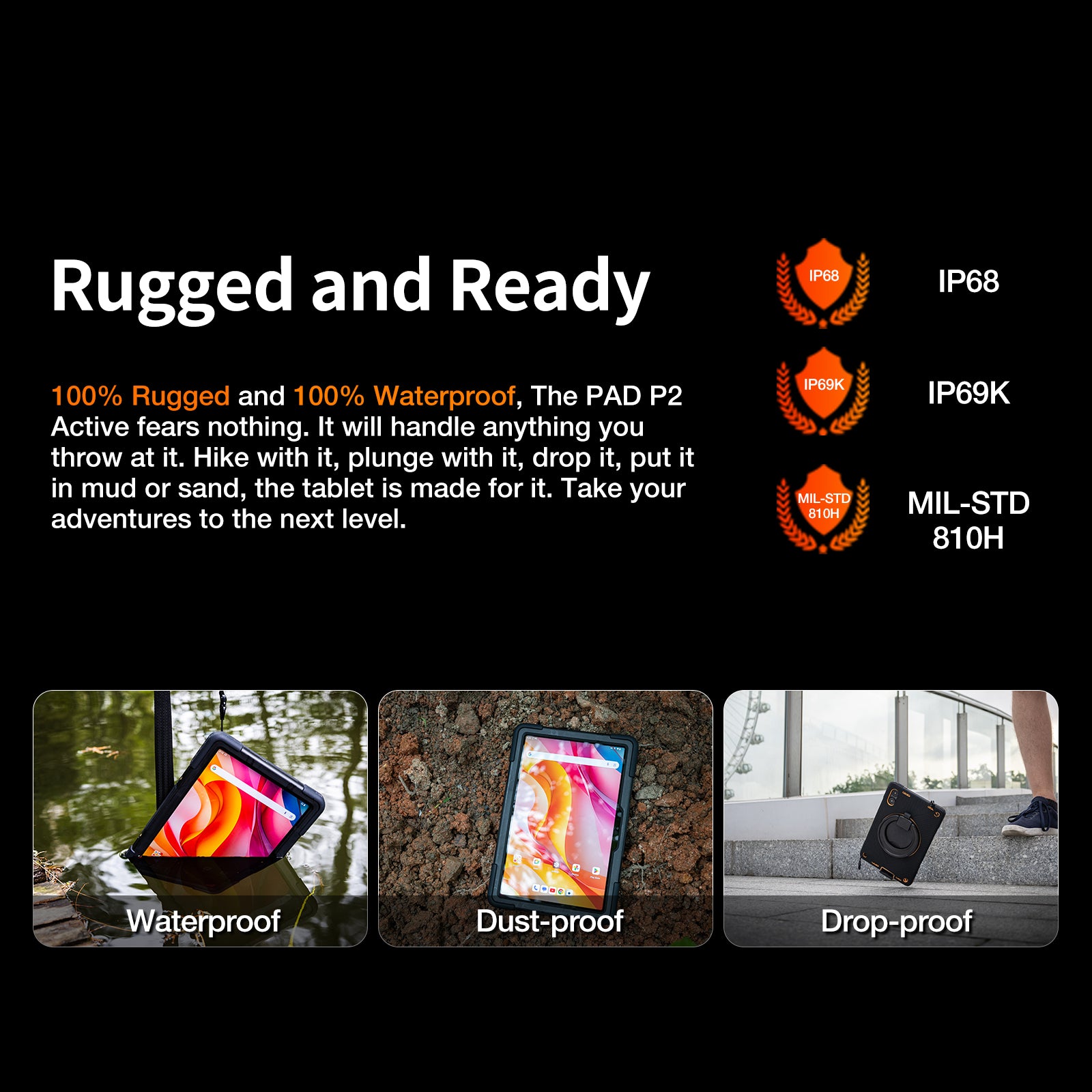 AGM PAD P2 Active | 4G LTE | Rugged | Removable Case | Widevine L1 | Helio G99 | Android 14