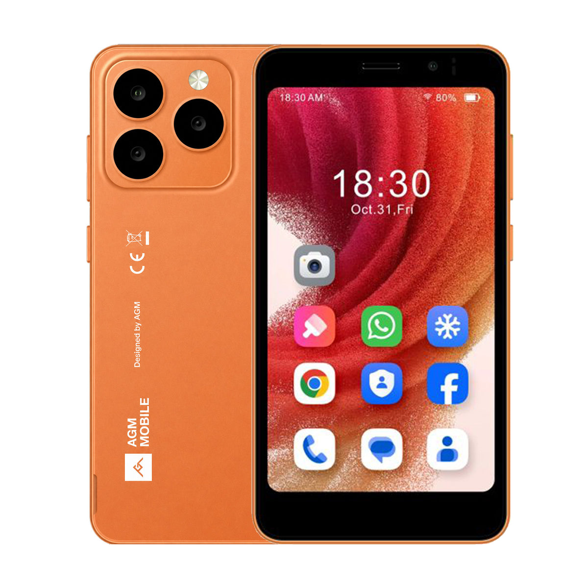 AGM NOTE N2 | 4.96″ Small Android Smartphone | Removable Battery | Android 16 Go | Pocket-Friendly Design | IP54 Splash Protection
