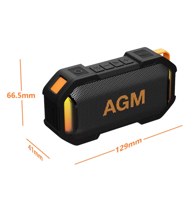 AGM MAG ROCK | Magnetic Bluetooth Speaker | IPX7 Waterproof | Floatable | 8W Powerful Sound | RGB Party Lights