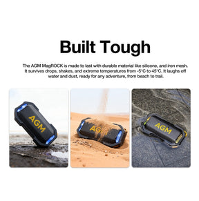 AGM MAG ROCK | Magnetic Bluetooth Speaker | IPX7 Waterproof | Floatable | 8W Powerful Sound | RGB Party Lights