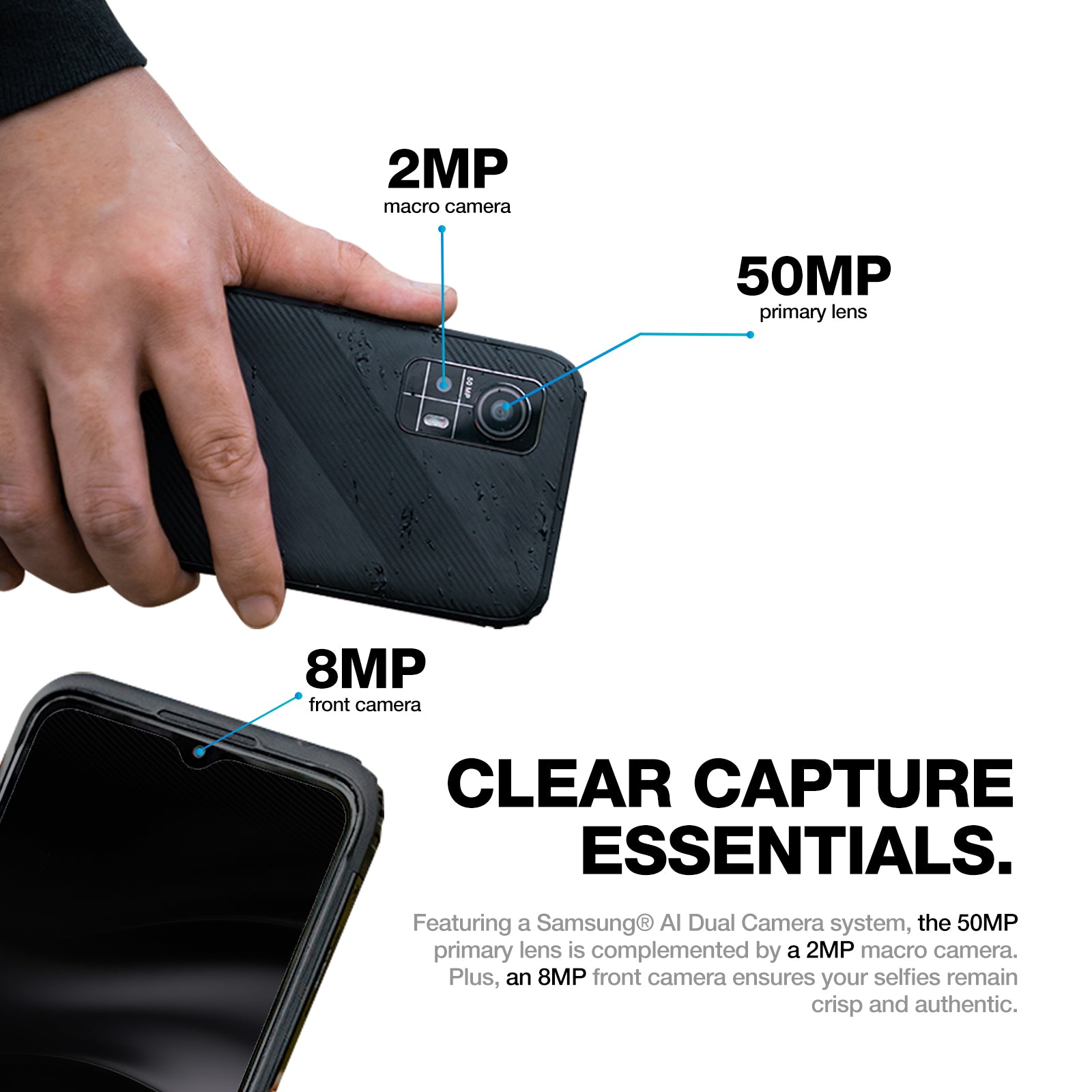 AGM H6 | Ultra-Thin | Rugged | 6.56-inch 90Hz Display |  8GB RAM + 8GB Virtual Expanded RAM + 256GB ROM | Android 13
