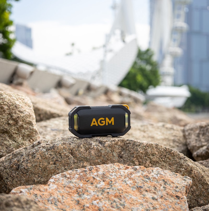 AGM MAG ROCK | Magnetic Bluetooth Speaker | IPX7 Waterproof | Floatable | 8W Powerful Sound | RGB Party Lights