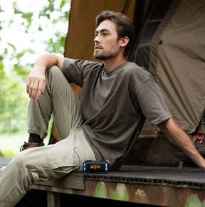 AGM MAG ROCK | Magnetic Bluetooth Speaker | IPX7 Waterproof | Floatable | 8W Powerful Sound | RGB Party Lights