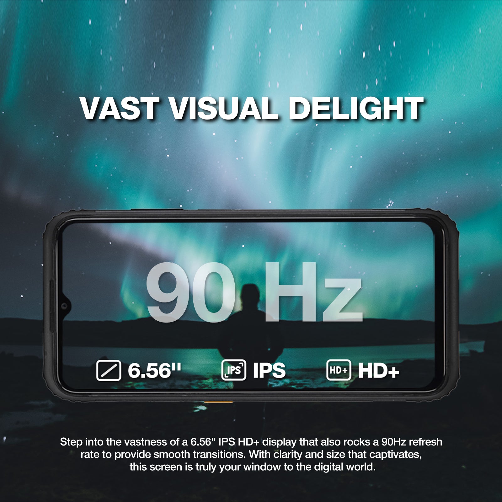 AGM H6 | Ultra-Thin | Rugged | 6.56-inch 90Hz Display |  8GB RAM + 8GB Virtual Expanded RAM + 256GB ROM | Android 13