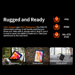 AGM PAD P2 Active | 4G LTE | Rugged | Removable Case | Widevine L1 | Helio G99 | Android 14