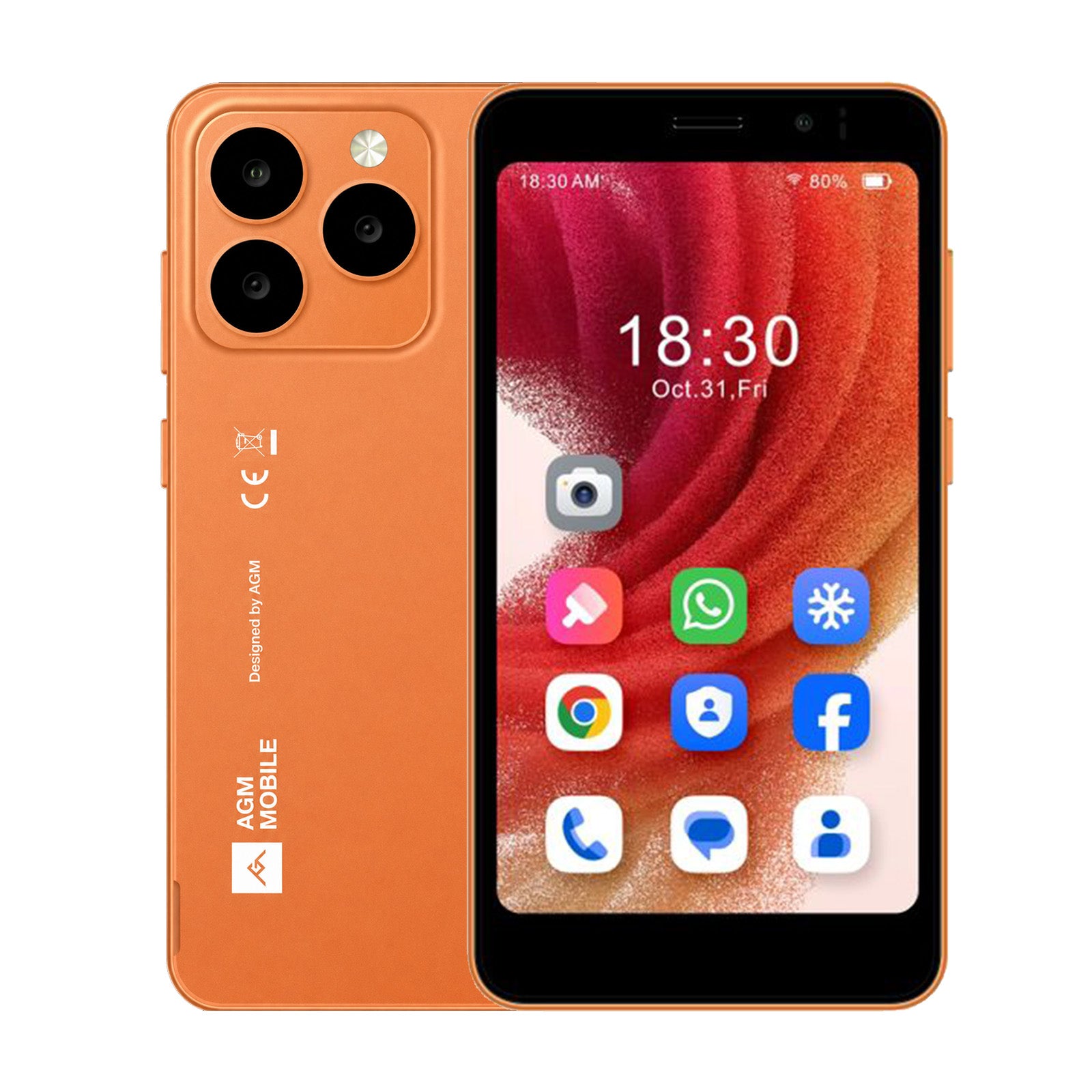 AGM NOTE N2 | 4.96″ Small Android Smartphone | Removable Battery | Android 16 Go | Pocket-Friendly Design | IP54 Splash Protection