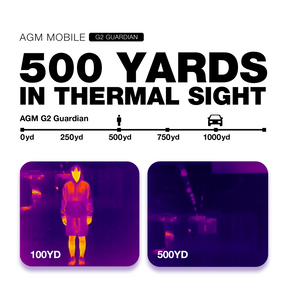 AGM G2 Guardian | 5G Unlocked Rugged Smartphone | Thermal Monocular Long Detection Range: 500m/yd| 10 mm Objective Lens